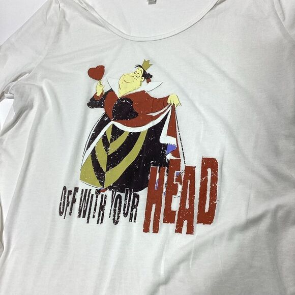 Lularoe Disney Queen Of Hearts Alice In Wonderland Villain Shirt 3X - Picture 1 of 8